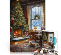 2000 Pieces Puzzles for teenagers Cozy Christmas Fireplace Painting Schwierig Schwer Lernspiel für Geburtstag, Weihnachten70x100cm