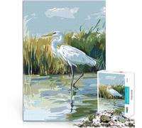 2000 Pieces Puzzles for teenagers Egret Monet Style Painting Entspannungsspiele Geburtstagsgeschenk, Geschenke70x100cm