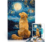 2000 Pieces Puzzles for teenagers Golden Retriever Starry Night Analyse und Logik Tolles Geschenk für Spiele70x100cm