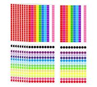 2000 Square Stickers and 1400 Round Stickers, Blank Label Stickers, Writing Stickers, Classification Mark Stickers