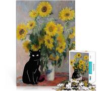 2000 teenager Pieces Jigsaw Puzzle Monet Irises Cat Stressabbau Staycation Zeit totschlagen Kunstwerk Geschenk70x100cm