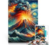 2000 teenager Pieces Jigsaw Puzzle Volcanic eruption under moonlight Mustermontage Tolles Geschenk für Spiele70x100cm