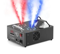 2000 W Professional Fog Machine with 16 RGB LEDs, DMX512 Control and Remote Control Adjustable Smoke Direction, 2.5 L 30000CFM LCD Tank Display for Halloween, Christmas, Stage