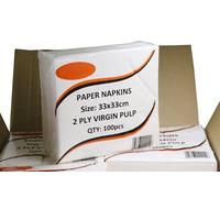 2000 x 2Ply Soft White Paper Napkins, 33x33cm Durable Serviettes Perfect for Family Gatherings, BBQs, and Daily Use