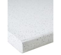 (2000 x 600mm, Length Cut) White Sparkle Gloss Laminate Kitchen Worktop 40mm