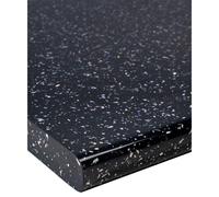 (2000 x 600mm, No Cut) Black Sparkle Gloss Laminate Kitchen Worktop 40mm