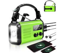 20000 mAh/74000 mWh Emergency Weather Radio, NOAA/AM/FM Solar Hand Crank Radio, USB/Solar/Hand Crank Charging, Battery Operated Radio with SOS Alarm & Torch for Camping/Emergencies