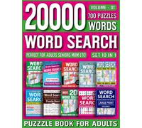 20000 Word Search Puzzle Book For Adults: Set 10 in 1 for Adults - 700 Themed Puzzles - Word Search Book For Mums Adults And All Puzzles Fan-Enjoy 20000 Word Search Puzzle Books