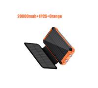 (20000mah-1PCS-Or) Portable Solar Panel Power Bank 20000mAh 12V 5V Usb Portable Solar Cell Solar Panels With Battery Charger For Phone Power