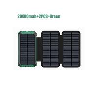 (20000mah-2PCS-Gr) Portable Solar Panel Power Bank 20000mAh 12V 5V Usb Portable Solar Cell Solar Panels With Battery Charger For Phone Power