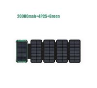 (20000mah-4PCS-Gr) Portable Solar Panel Power Bank 20000mAh 12V 5V Usb Portable Solar Cell Solar Panels With Battery Charger For Phone Power