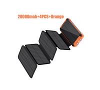 (20000mah-4PCS-Or) Portable Solar Panel Power Bank 20000mAh 12V 5V Usb Portable Solar Cell Solar Panels With Battery Charger For Phone Power