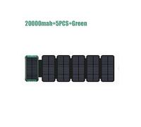 (20000mah-5PCS-Gr) Portable Solar Panel Power Bank 20000mAh 12V 5V Usb Portable Solar Cell Solar Panels With Battery Charger For Phone Power