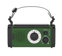 20000mAh/74000mWh Portable Emergency Weather Radio (1) NOAA/AM/FM with USB/Solar/Hand Crank Charging Battery Operated Alarm & Flashlight for Indoor/Outdoor Am (Light Green, 7.2X8.3X17cm)