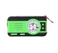 20000mah Emergency Radio, SW/NOAA/AM/FM Weather Solar Powered Hand Crank Chager with Bige Batery Powered,Portable,Cellphone Charge,Flashlight for Emergency/Home Radio Digital (Green, One Size)