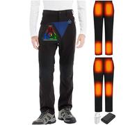 20000mAh Heated Trousers for Men & Women, Waterproof Softshell Thermal Ski Pants with Upgraded 7.4V Battery, for Winter Hiking Work Outdoors (UK, Alpha, XS, Regular, Regular, Black)
