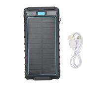 20000mAh Portable Solar Phone Charge with Dual USB Ports, LED Flashlight, and, Rugged Solar Power Bank for Camping, Hiking (Black Blue)