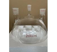 20000ml Round Bottom Boiling Flask - Three Neck Flask with 29/42 Center Joint and 45/50 Side Joints for Laboratory Use