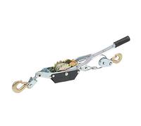 2000KG Heavy Duty Hand Cable Puller -3M Wire Rope Hooks- Tree Stump Fence Tensioning - Heavy/Bulky Items Alignment Crank Ratchet - Steel Dual Gear Operation & Safety Latch