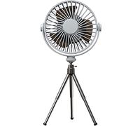 2000mAh 3-Speed Canopy Fan With Tripod + LED Light 2 In 1 Remote Control Table Fan Ceiling Fan Day