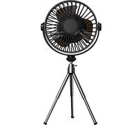 2000mAh 3-Speed Canopy Fan With Tripod + LED Light 2 In 1 Remote Control Table Fan Ceiling Fan Day