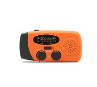 2000mAh High Capacity Rechargeable Radio Solar Emergency Hand Crank Radio with LED Flashlight for Household and Outdoor Camping, Hiking,AM/FM NOAA Portable Weather Radio (Orange)