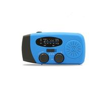 2000mAh High Capacity Rechargeable Radio Solar Emergency Hand Crank Radio with LED Flashlight for Household and Outdoor Camping, Hiking,AM/FM NOAA Portable Weather Radio (Blue)