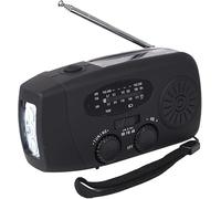 2000mAh High Capacity Rechargeable Radio Solar Emergency Hand Crank Radio with LED Flashlight for Household and Outdoor Camping, Hiking,AM/FM NOAA Portable Weather Radio (Black)