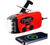 2000mAh Wind Up Solar Radio, Emergency Crank Weather Radio, FM/AM Hand Crank Radios