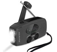 2000mAh Wind Up Solar Radio, Emergency Crank Weather Radio, FM/AM Radios
