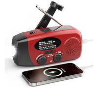 2000mAh Wind Up Solar Radio, Emergency Crank Weather Radio, FM/AM Radios