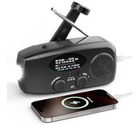 2000mAh Wind Up Solar Radio, Emergency Crank Weather Radio, FM/AM Radios