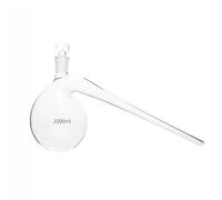 2000mL Borosilicate Glass Distillation Flask with Ground Glass Stopper - Lab Curved Neck Retort