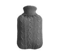 2000ML Hot Water Bottle with Knit Cover, Durable Pain Relief | Durable Rubber Hot Water Bottle With Soft Knit Cover For Soothing Heat Therapy And Pain Relief Dark Gray A