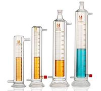 2000mL Jacketed Glass Graduated Cylinder Double Layer Water Circulation Lab Cylinder(B)