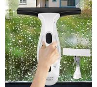 2000pa Cordless Window Vac Cleaner, 3.8V Electric Window Vacuum Cleaner & Spray Bottle with Microfibre Cloth, Windows Cleaning Machine with 3500mAh Battery,150ml Removable Water Tank, for Car, Glass