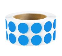 2000Pcs 1 Roll Blue Dot Stickers 0.5" Round Multi-Purpose Self-Adhesive Colored Dot Stickers for Envelope, Crafts, School Projects Blue