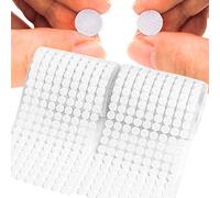 2000Pcs 10mm Hook and Loop Dots,Sticky Back Coins Self Adhesive Dots Double Sided Strong Sticky Hook and Loop Tapes Waterproof DIY Movable Sticky Dots for School,Office,Home(1000 Pair)-White