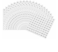 2000Pcs/20 Sheets 1 to 100 Number Stickers, Round Numbers Stickers Waterproof Labels Self-Adhesive Numbered Stickers for Sorting Organizing Storage Boxes Lockers Office School Supplies