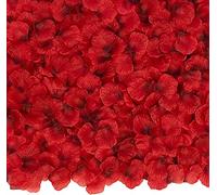 2000Pcs Artificial Fake Red Rose Petals, Romantic Silk Flower Petals Confetti for Bedroom Bed Wedding Valentine's Day Propose Decorations