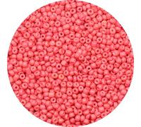 2000Pcs Coral Red Glass Seed Beads Bulk for Jewellery Making, 4mm 6/0 Small Pony Beads for Bracelet Necklace Earring Making & Crafting