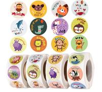 2000PCS Cute Animal Stickers for Children,Motivational Reward Stickers for Incentive Kids,Self Adhesive School Reward Stickers,for Children Students Teachers Classroom