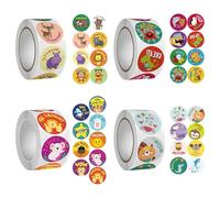 2000PCS Reward Stickers, 4 Rolls Motivational Stickers for Children Students Teachers School Classroom, Cute Animal Designs