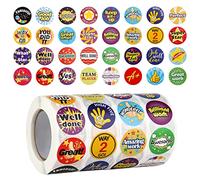 2000pcs Reward Stickers for Children, Personalised Teacher Stickers School | 1 Inch Well Done Stickers 32 Designs, Teacher Supplies for Children Behaviour, 4 Rolls Toddlers Bravery Motivational Stickers