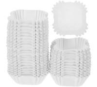 2000pcs Square Cupcake Baking Cups Food Grade Paper Muffin Liners | Oil Proof Material, Elegant Simple Design, Suitable for Bakers and Home Cooks Preparing Baked Tartlets or Nuts