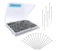 2000PCS Straight Pins for Crafts, Sewing Pins for Fabric Dressmaker Pins, Long 1 Inch Flat Head Pins for Quilting, Sewing, Jewelry DIY Fine Satin Pin