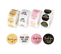 2000pcs Thank You Stickers, 2.5cm/1inch Thank You for Your Order Stickers Label Sticker Self Adhesive for Business Letters Gift Wrapping-Customer Mail and Retail Bags