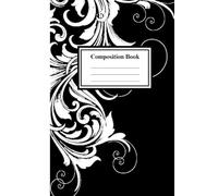 2000's Black & White Swirl Vector Bloom Composition Notebook: Multicolor Black and White Alt Style Vector Flourish Swirl and Floral print Pattern ... Women and Teen Girls, Stitched Detail Effect