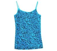 2000s Clothing for Women Emo Cheetah Print Top y2k Grunge Tank Tops Vintage Sleeveless Baby Tees Acubi Alt Clothes, Blue, L