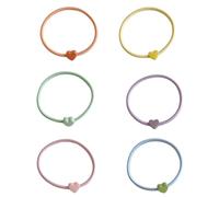 2000s Hair Scrunchies Pastel Color Heart Hair Tie Scrunchy Elastic Hairpieces Hair Rope Lady Hair Decoration